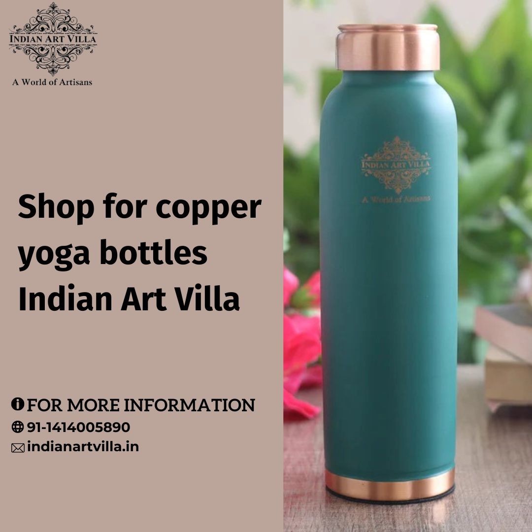 Shop for copper yoga bottles at Indianartvilla